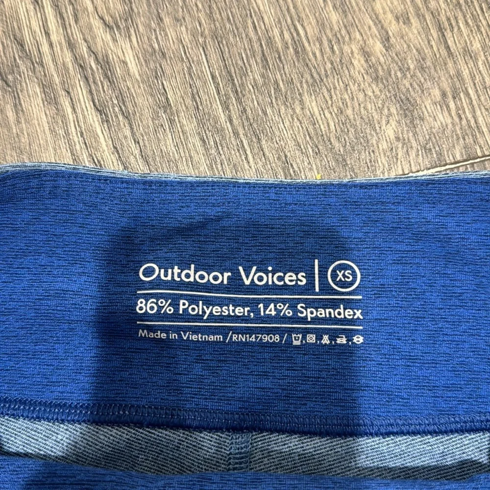 • OUTDOOR VOICES • Women’s BLUE OMBRE HEATHERED SPRINGS 7/8 LEGGINGS XS